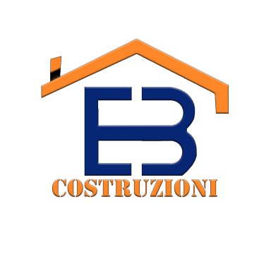 Logo for EB Costruzioni featuring a house silhouette and bold text.